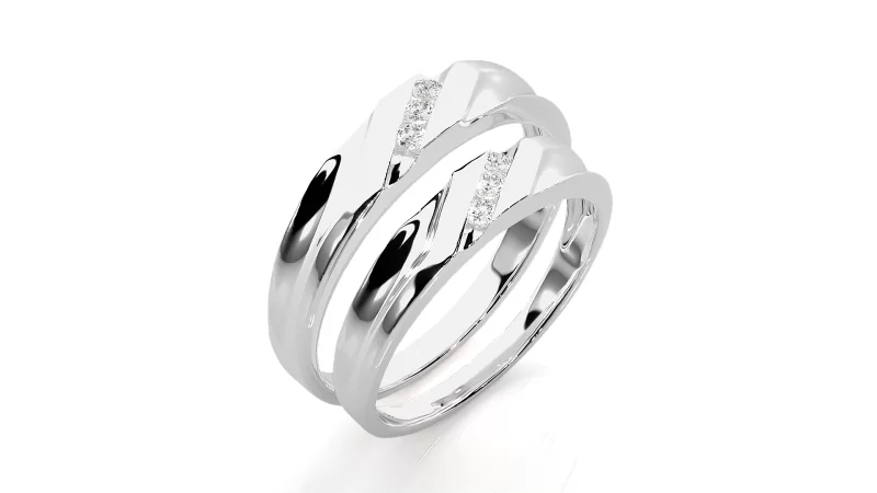 Verighete Couple Sumptuous Design Aur 18k Natural Diamonds - Cuenca
