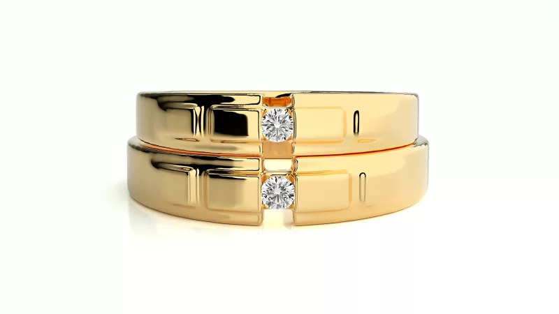 Verighete Couple Remarkable Design Aur 18k Genuine Diamonds - Ronda