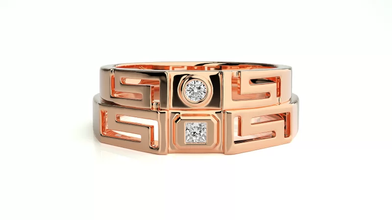Verighete Cuplu Shimmering Aur 18k Diamante Naturale - Cordoba