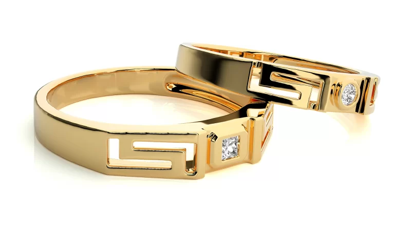 Verighete Cuplu Shimmering Aur 18k Diamante Naturale - Cordoba