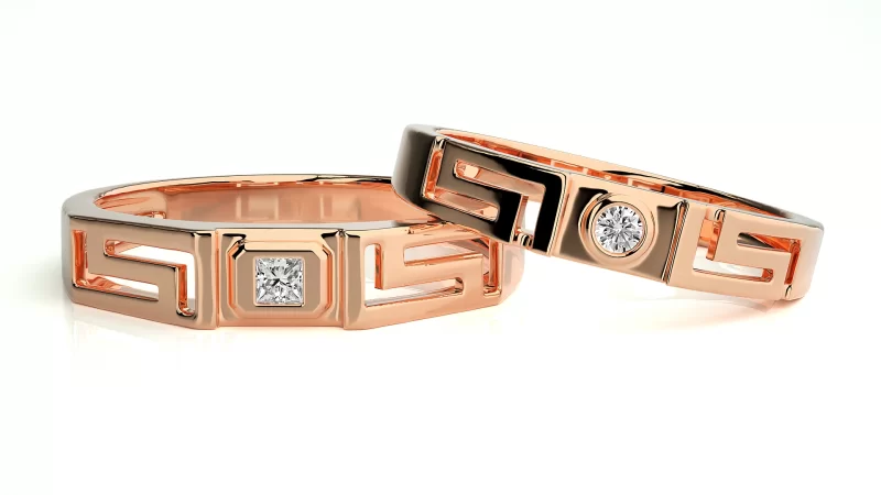 Verighete Cuplu Shimmering Aur 18k Diamante Naturale - Cordoba