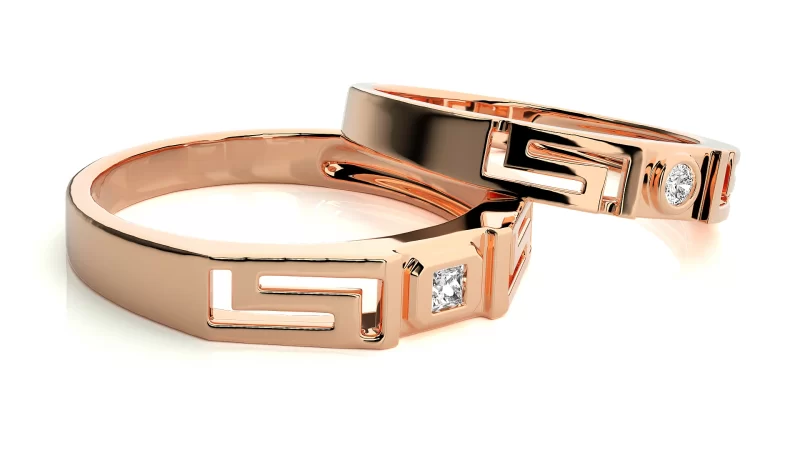 Verighete Cuplu Shimmering Aur 18k Diamante Naturale - Cordoba