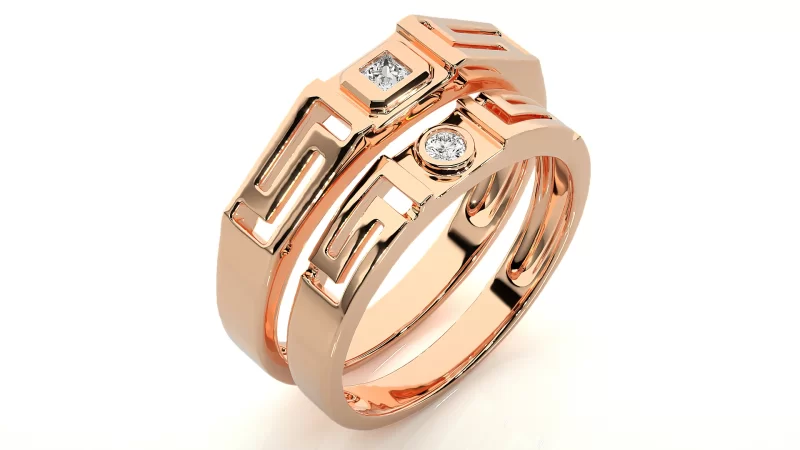 Verighete Cuplu Shimmering Aur 18k Diamante Naturale - Cordoba