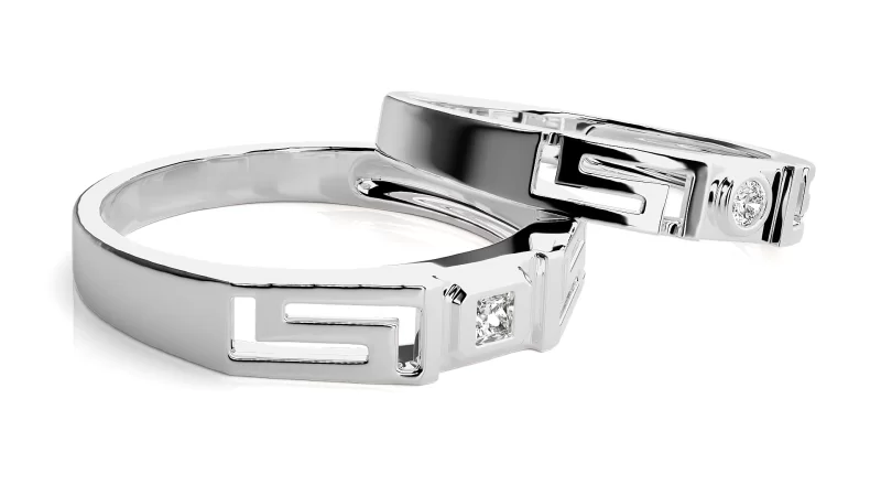 Verighete Cuplu Shimmering Aur 18k Diamante Naturale - Cordoba