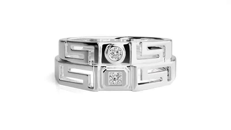 Verighete Cuplu Shimmering Aur 18k Diamante Naturale - Cordoba