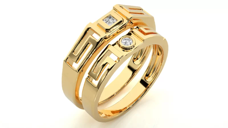 Verighete Cuplu Shimmering Aur 18k Diamante Naturale - Cordoba