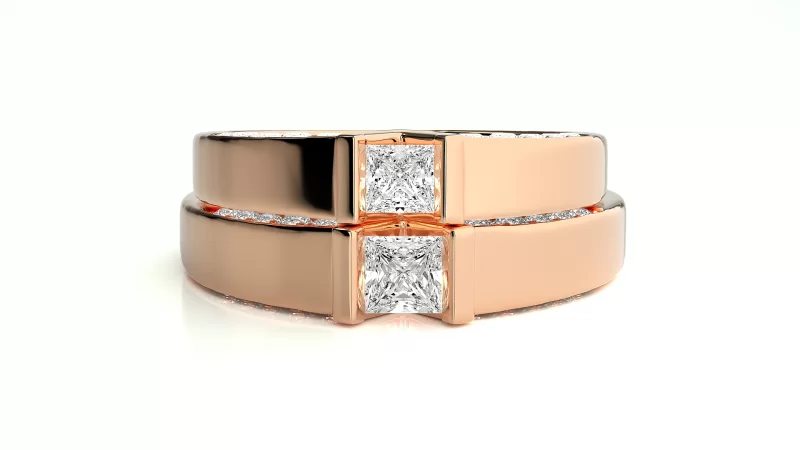 Verighete Cuplu Shimmering Aur 18k Genuine Diamonds - Malaga