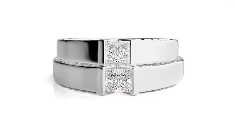 Verighete Cuplu Shimmering Aur 18k Genuine Diamonds - Malaga