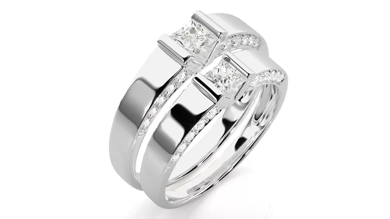 Verighete Cuplu Shimmering Aur 18k Genuine Diamonds - Malaga