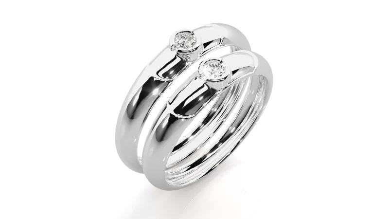 Verighete Cuplu Lively Glowing Aur 18k Real Diamonds - Granada