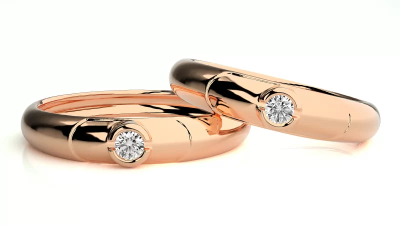 Verighete Cuplu Lively Glowing Aur 18k Real Diamonds - Granada