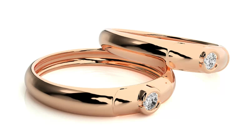 Verighete Cuplu Lively Glowing Aur 18k Real Diamonds - Granada