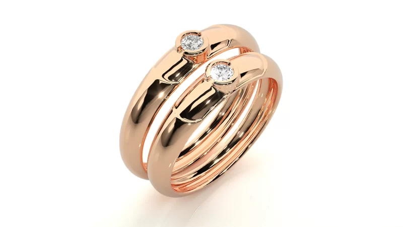 Verighete Cuplu Lively Glowing Aur 18k Real Diamonds - Granada