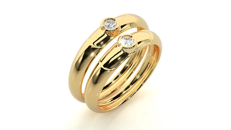 Verighete Cuplu Lively Glowing Aur 18k Real Diamonds - Granada