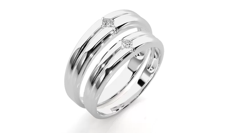 Verighete Cuplu Remarkable Aur 18k Natural Diamonds - Huesca