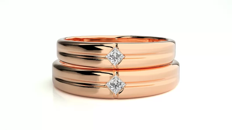 Verighete Cuplu Remarkable Aur 18k Natural Diamonds - Huesca