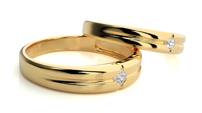 Verighete Cuplu Remarkable Aur 18k Natural Diamonds - Huesca