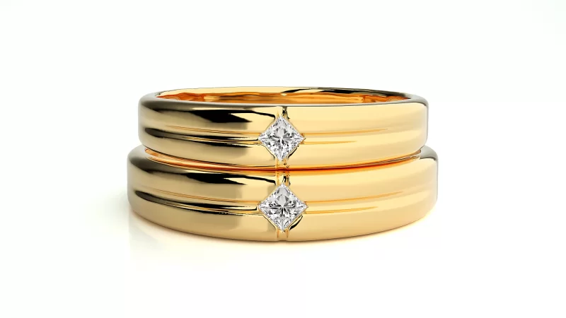 Verighete Cuplu Remarkable Aur 18k Natural Diamonds - Huesca