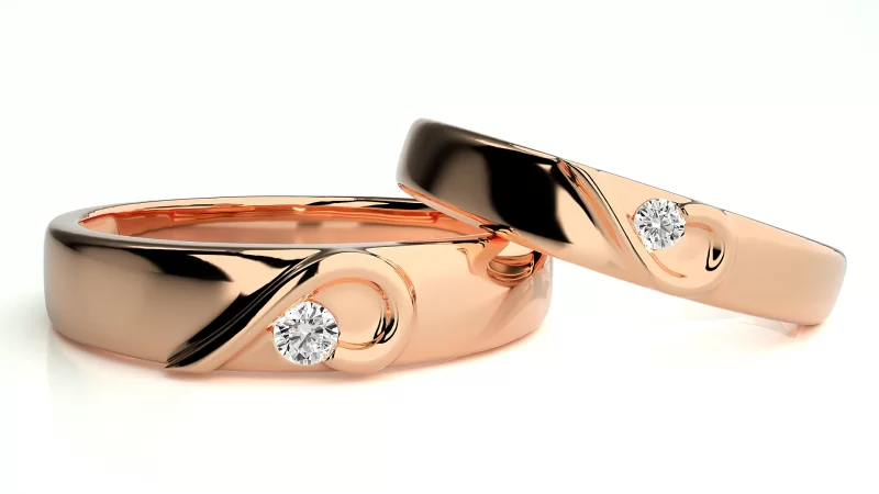 Verighete Cuplu Subtle Flowing Aur 18k Authentic Diamonds - Logrono
