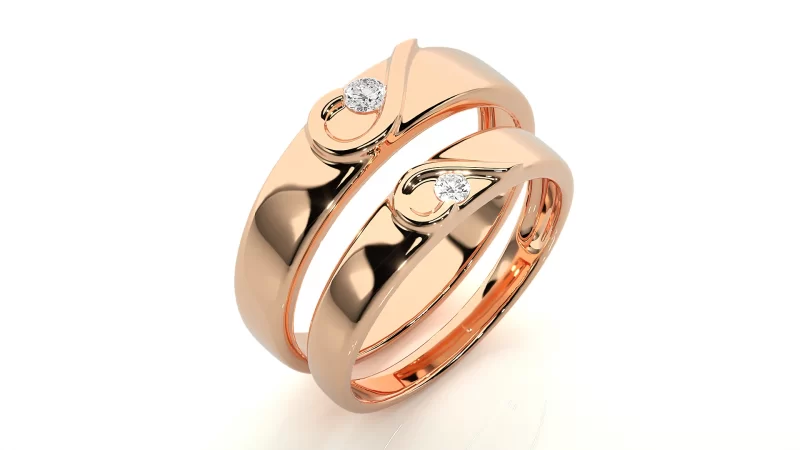 Verighete Cuplu Subtle Flowing Aur 18k Authentic Diamonds - Logrono