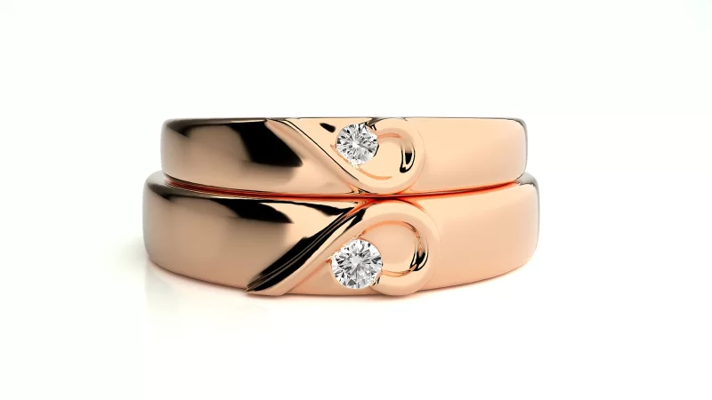 Verighete Cuplu Subtle Flowing Aur 18k Authentic Diamonds - Logrono