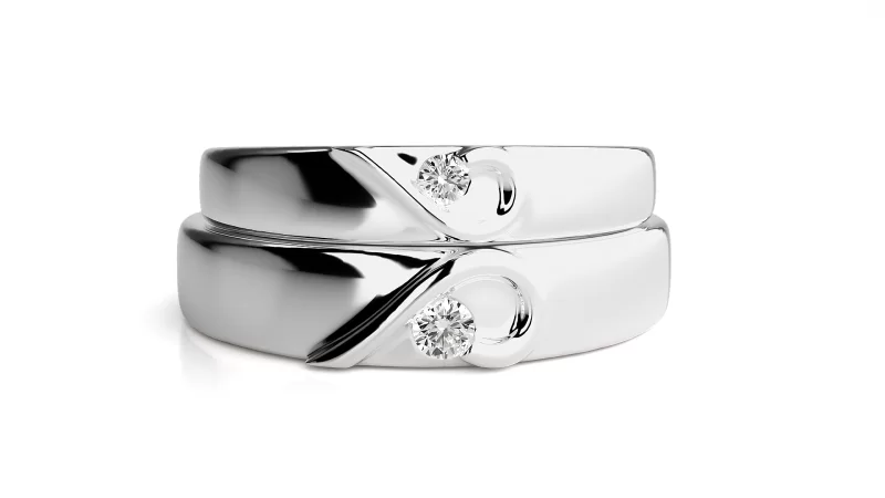 Verighete Cuplu Subtle Flowing Aur 18k Authentic Diamonds - Logrono