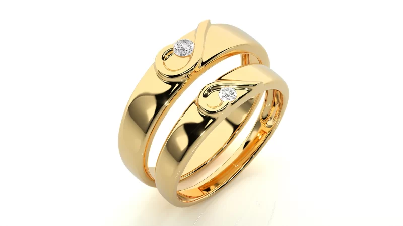 Verighete Cuplu Subtle Flowing Aur 18k Authentic Diamonds - Logrono