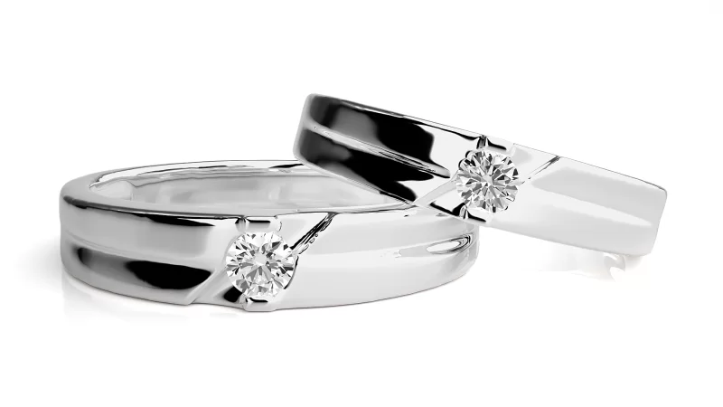 Verighete Cuplu Distinguished lines Aur 18k Real Diamonds - Osaka