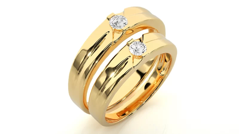 Verighete Cuplu Distinguished lines Aur 18k Real Diamonds - Osaka