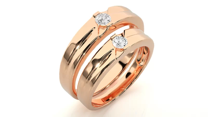 Verighete Cuplu Distinguished lines Aur 18k Real Diamonds - Osaka