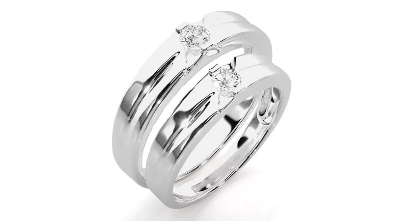 Verighete Cuplu Distinguished lines Aur 18k Real Diamonds - Osaka