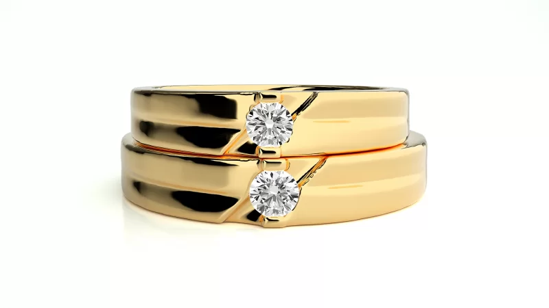 Verighete Cuplu Distinguished lines Aur 18k Real Diamonds - Osaka