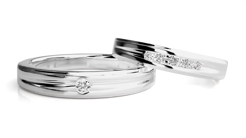 Verighete Cuplu Magnificent Aur 18k Genuine Diamonds - Nagoya
