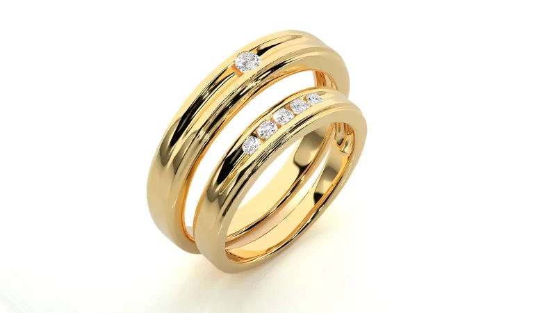 Verighete Cuplu Magnificent Aur 18k Genuine Diamonds - Nagoya