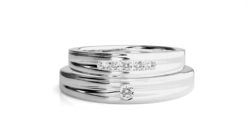 Verighete Cuplu Magnificent Aur 18k Genuine Diamonds - Nagoya