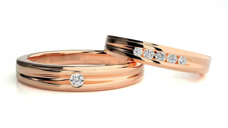 Verighete Cuplu Magnificent Aur 18k Genuine Diamonds - Nagoya