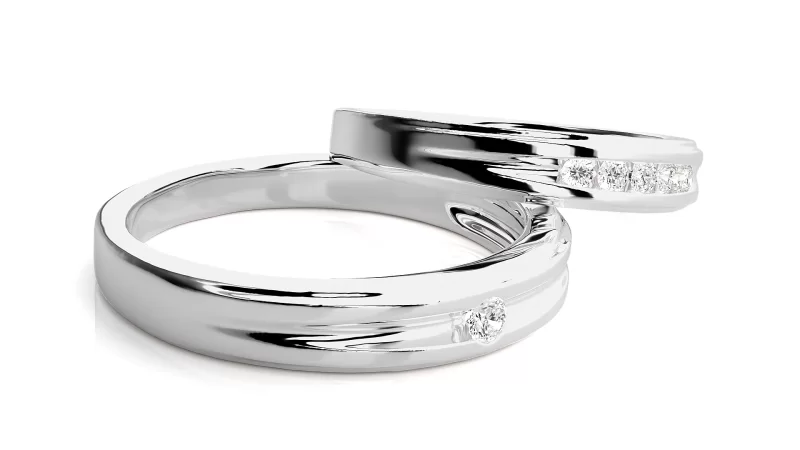 Verighete Cuplu Magnificent Aur 18k Genuine Diamonds - Nagoya