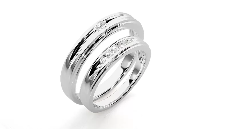 Verighete Cuplu Magnificent Aur 18k Genuine Diamonds - Nagoya