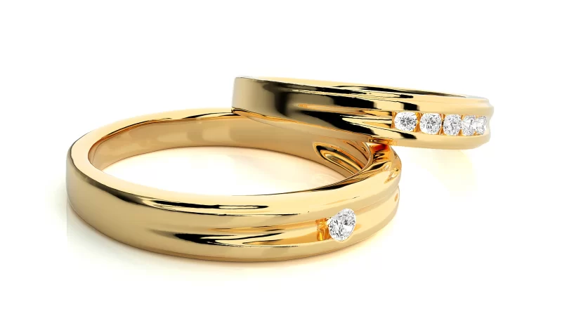 Verighete Cuplu Magnificent Aur 18k Genuine Diamonds - Nagoya