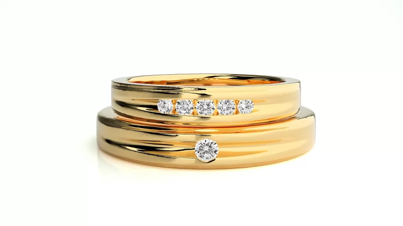 Verighete Cuplu Magnificent Aur 18k Genuine Diamonds - Nagoya