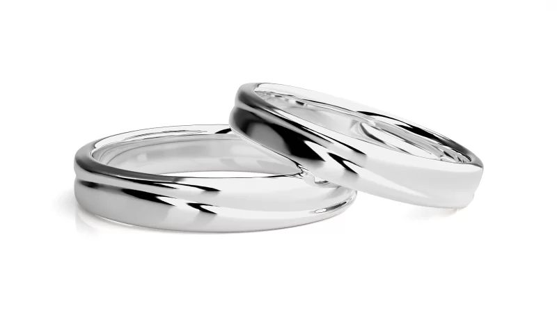 Verighete Cuplu Enchanting Plain Aur 18k Real Diamonds - Tokyo