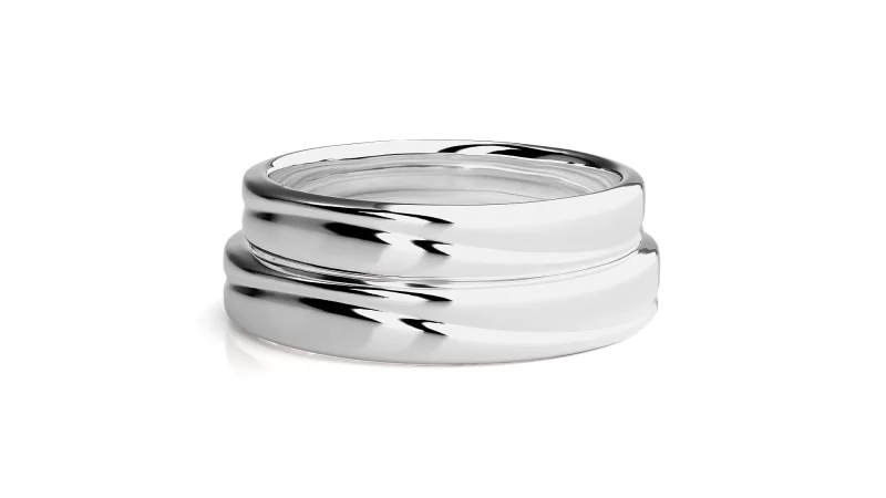 Verighete Cuplu Enchanting Plain Aur 18k Real Diamonds - Tokyo