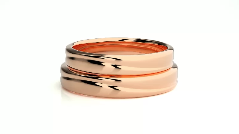 Verighete Cuplu Enchanting Plain Aur 18k Real Diamonds - Tokyo
