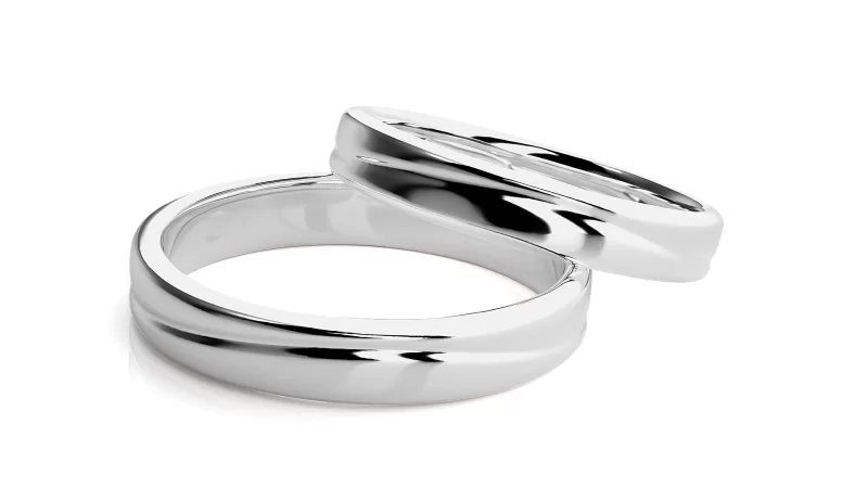 Verighete Cuplu Enchanting Plain Aur 18k Real Diamonds - Tokyo