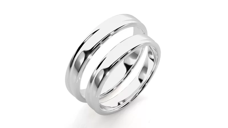 Verighete Cuplu Enchanting Plain Aur 18k Real Diamonds - Tokyo
