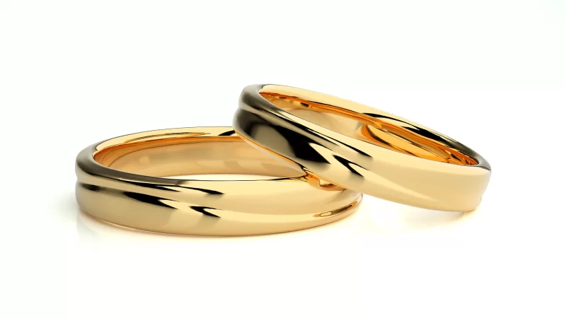Verighete Cuplu Enchanting Plain Aur 18k Real Diamonds - Tokyo