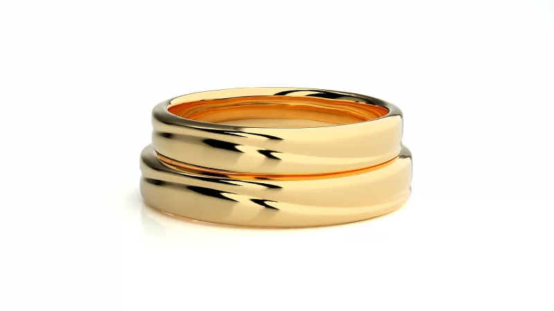 Verighete Cuplu Enchanting Plain Aur 18k Real Diamonds - Tokyo