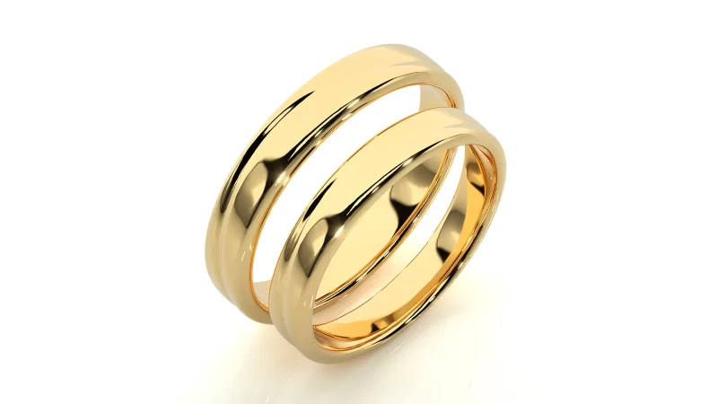 Verighete Cuplu Enchanting Plain Aur 18k Real Diamonds - Tokyo