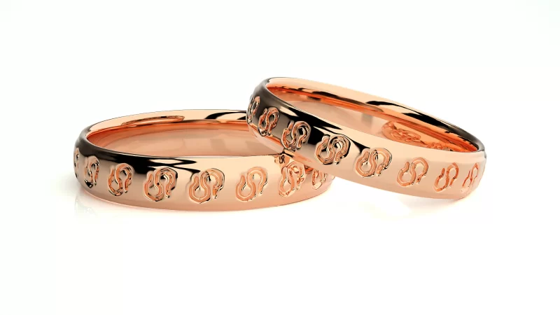 Verighete Cuplu Softly Carved Aur 18k Natural Diamonds - Sao Paulo