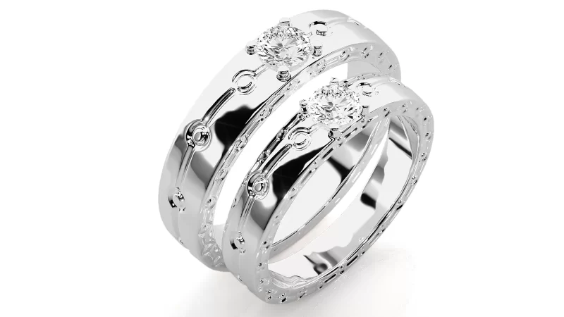 Verighete Cuplu Fascinant Aur 18k Diamante Naturale - Salvador